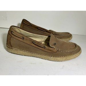 Sperry Top Sider Mens 10M Brown Leather 2 Eye Lace